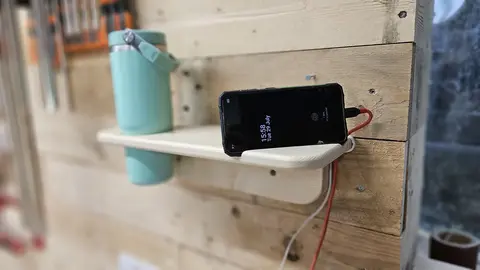 Bedside Shelf Unit with Phone & Stanley Cup Holders With LED Night Light