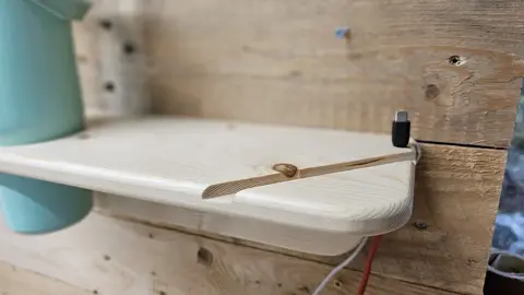 Bedside Shelf Unit with Phone & Stanley Cup Holders With LED Night Light