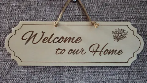 Welcome to our home Plaque / Sign Classic Design