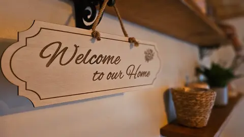 Welcome to our home Plaque / Sign Classic Design