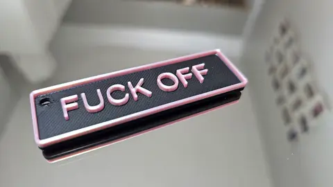FUCK OFF Adult Keyring Funny Rude Inappropriate Keyring
