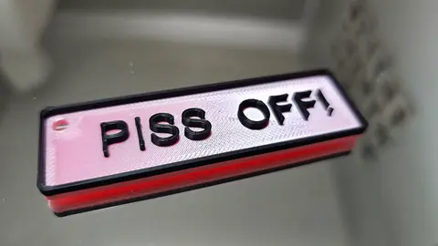 PISS OFF Adult Keyring Funny Rude Explicit Keyring NSFW