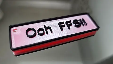 Ooh FFS Adult Keyring Funny Rude Explicit Keyring