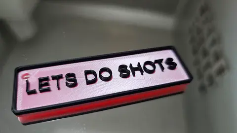 Lets do shots Adult Keyring Funny Drink Themed Keyring