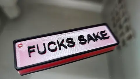 FUCKS SAKE Adult Keyring Funny Rude Keyring