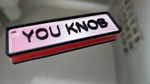 YOU KNOB Funny Adult Rude Explicit Insulting Keyring NSFW