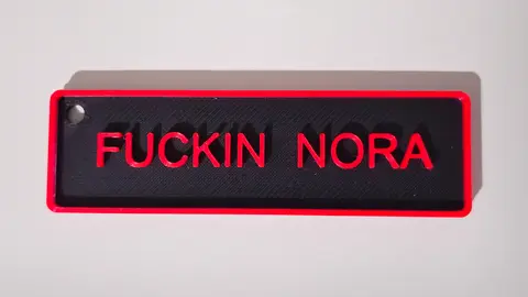 FUCKIN NORA Adult Keyring Funny Rude Inappropriate Keyring