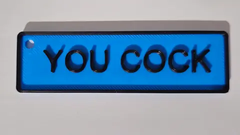 YOU COCK Adult Explicit Funny Rude Keyring NSFW