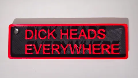 DICK HEADS EVERYWHERE Adult Keyring Funny Rude Keyring