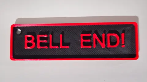 BELL END Adult Keyring Funny Rude Inapproriate Keyring