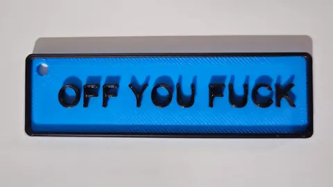 OFF YOU FUCK Adult Keyring Funny Rude Inappropriate Keyring