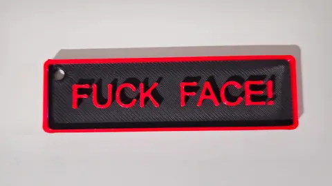 FUCK FACE Adult Keyring Funny Rude Inapproriate Keyring
