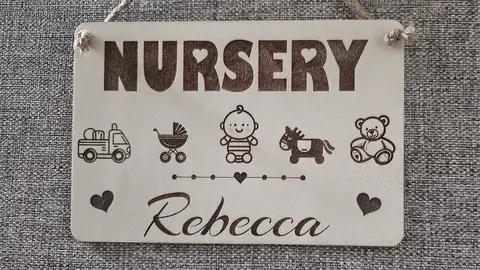 Nursery Door Sign | Plaque With Bedside Table or Shelf Option