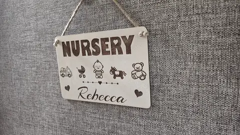 Nursery Door Sign | Plaque With Bedside Table or Shelf Option