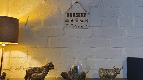 Nursery Door Sign | Plaque With Bedside Table or Shelf Option