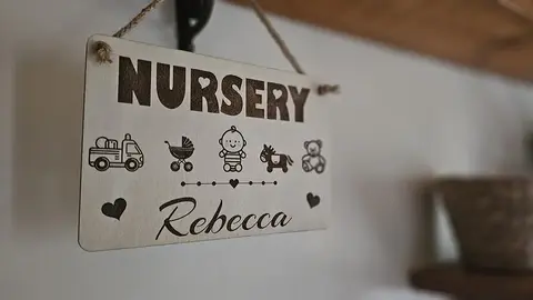 Nursery Door Sign | Plaque With Bedside Table or Shelf Option