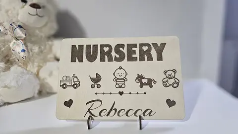 Nursery Door Sign | Plaque With Bedside Table or Shelf Option