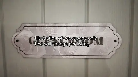 Bathroom Decorative Door Sign / Plaque Elegant Engraved Shape and Design