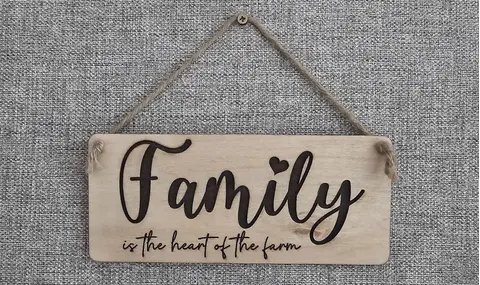 Family is the Heart of the Farm Decorative Sign / Plaque