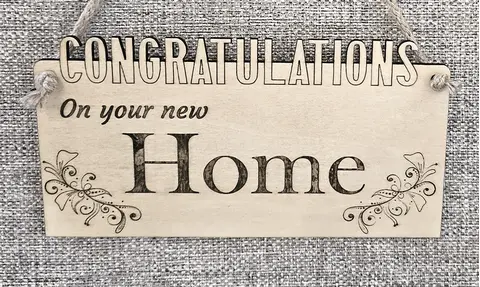 Congratulations on your New Home Decorative Sign / Plaque
