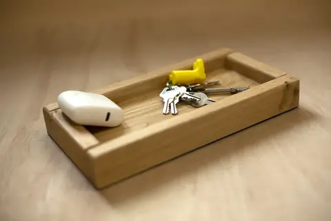 Valet Tray Handmade Solid Oak Catchall - Vanity Tray - Reclaimed Wood