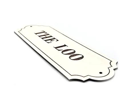 The Loo Door Decorative Sign | Toilet Plaque | Elegant Lavatory Design