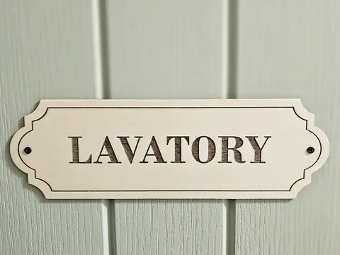 Lavatory Door Decorative Sign | Plaque | Elegant Design