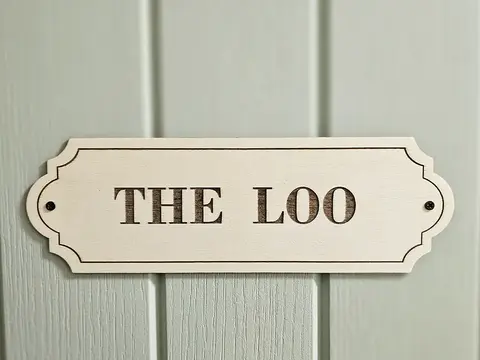 The Loo Door Decorative Sign | Toilet Plaque | Elegant Lavatory Design