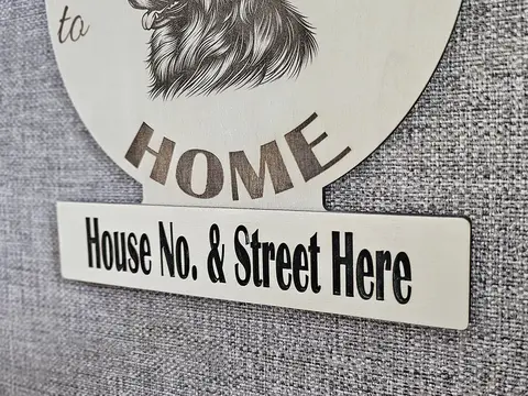 Personalised Welcome to our Home Alsatian Plaque Decorative Sign | German Shepherd