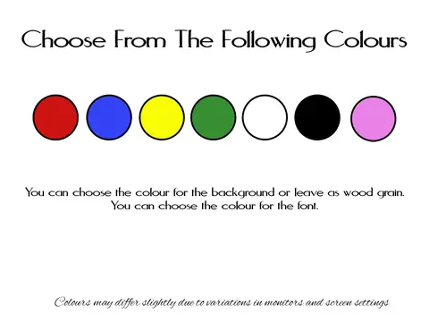 Personalised Nursery Door Name Sign Colourful Wooden Childs Bedroom Plaque Baby | Toddler | Kids