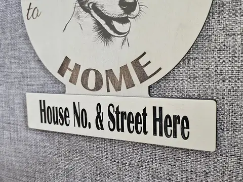 Personalised Welcome to our Home Jack Russell Plaque Decorative Sign