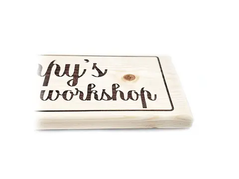 Grumpy's Workshop Personalised Solid Wooden Sign Outdoor Plaque