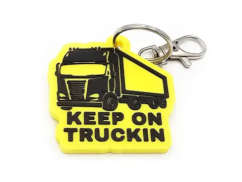 Lorry Truck Driver Keyring - Bag Tag Personalise With Your Name Reg Number