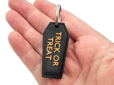 Coffin Keyring Halloween Goth School Bag Tag Charm Party Bag Filler