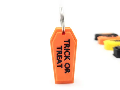 Coffin Keyring Halloween Goth School Bag Tag Charm Party Bag Filler