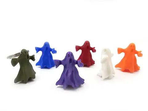 Ghost Keyring Halloween Goth School Bag Tag Charm Party Bag Filler