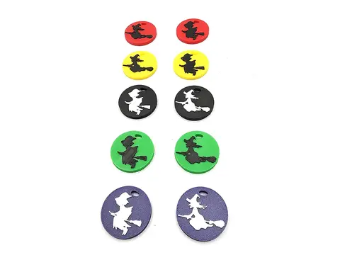 Witch Keyring Halloween School Bag Tag Charm Party Bag Filler