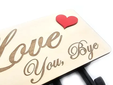 Love You Bye Wall Mounted Key Holder and Letter Rack