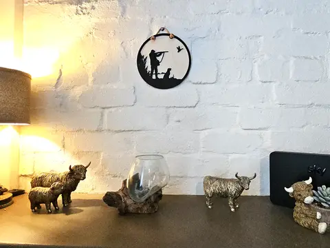 Hunting Themed Sign Shooting Scene Wall Plaque