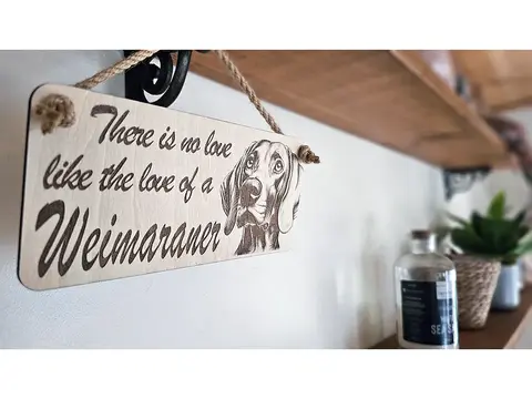 Weimaraner Decorative Sign | Wooden Hanging Wall Plaque