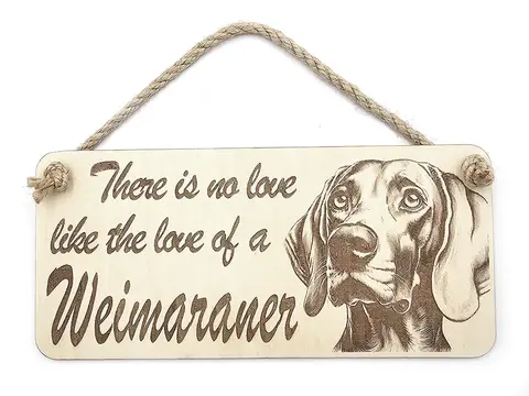 Weimaraner Decorative Sign | Wooden Hanging Wall Plaque