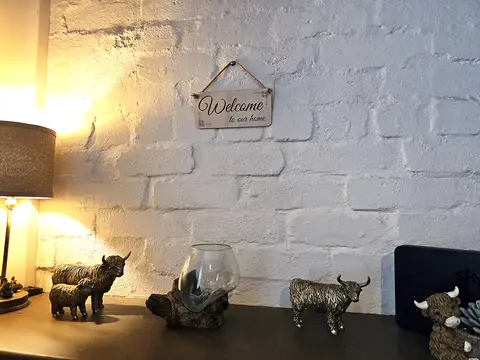 Welcome to our Home Decorative Hanging Plaque | Sign