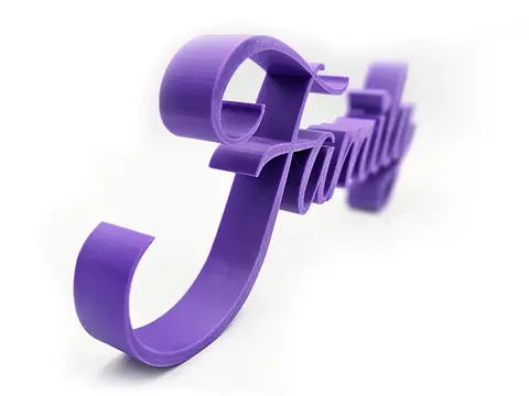 Family Sign Ornament With a Heart