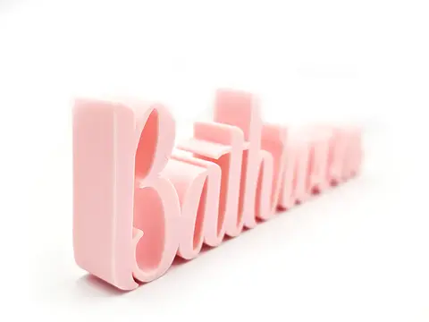 Bathroom Sign Ornament Decorative Plastic Plaque