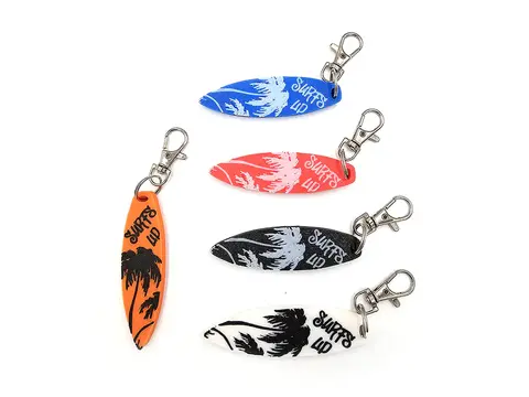 Surfs Up Keyring Surfboard Shaped - Bag Tag Charm