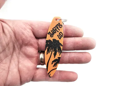 Surfs Up Keyring Surfboard Shaped - Bag Tag Charm