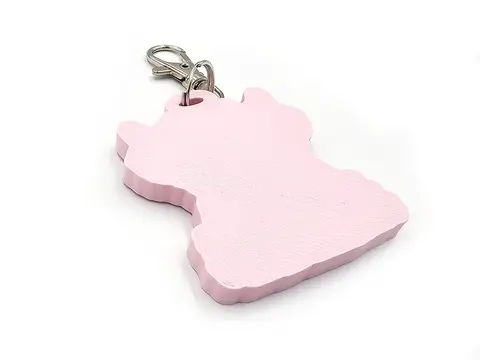 Hairy Coo Highland Cow Keyring with Split Ring and Claw Clasp