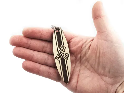 Novelty Surfboard Keyring Surfing Themed Wooden Key Chain