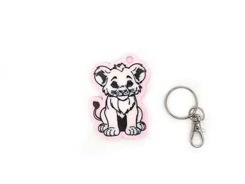 Lion Cub Keyring Novelty Bag Tag Charm