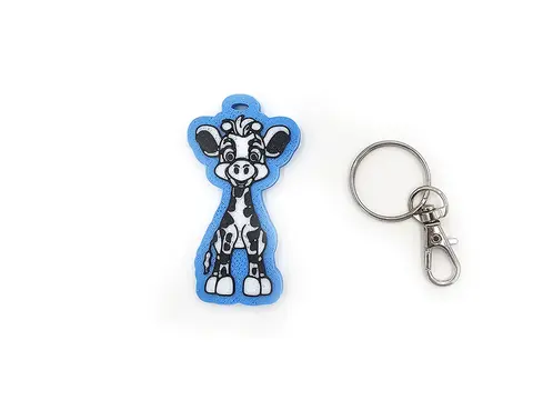 Giraffe Keyring Novelty Bag Tag Charm